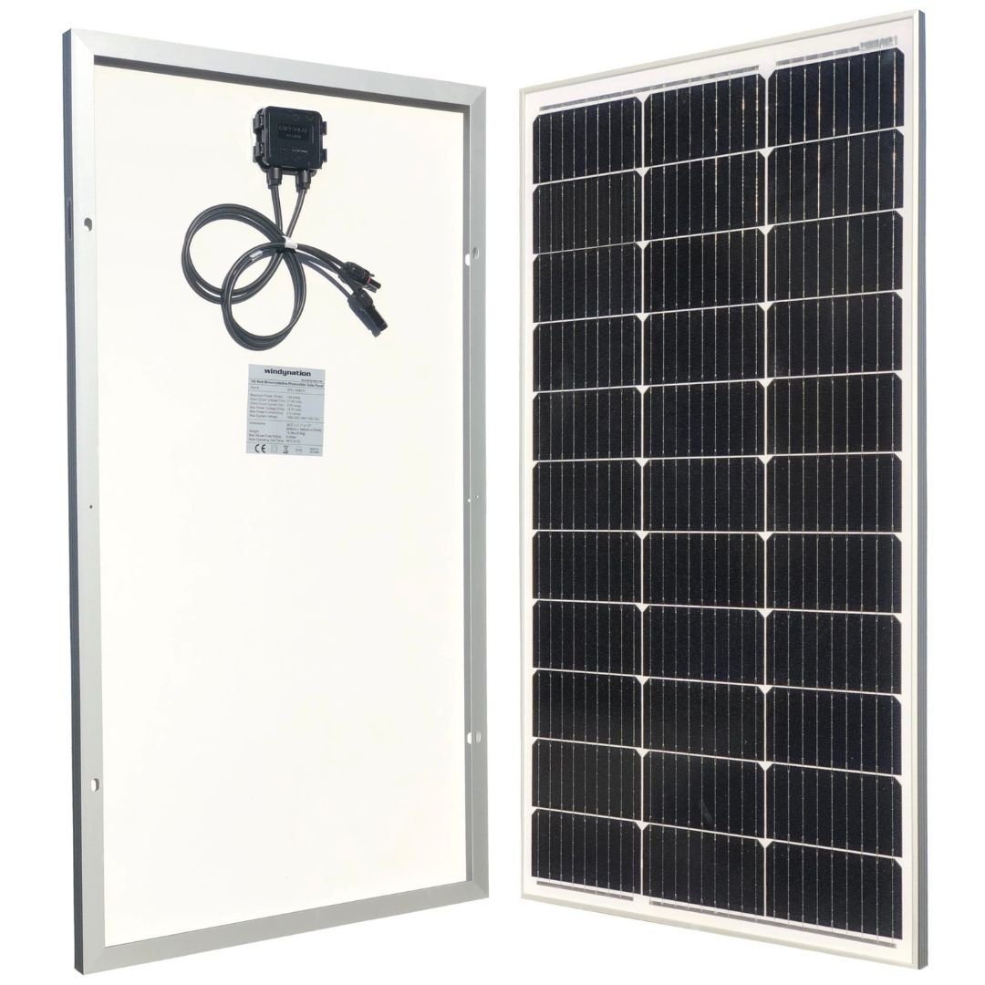 100 Watt 12-Volt Monocrystalline Solar Panel - SNOODBANGER customs
