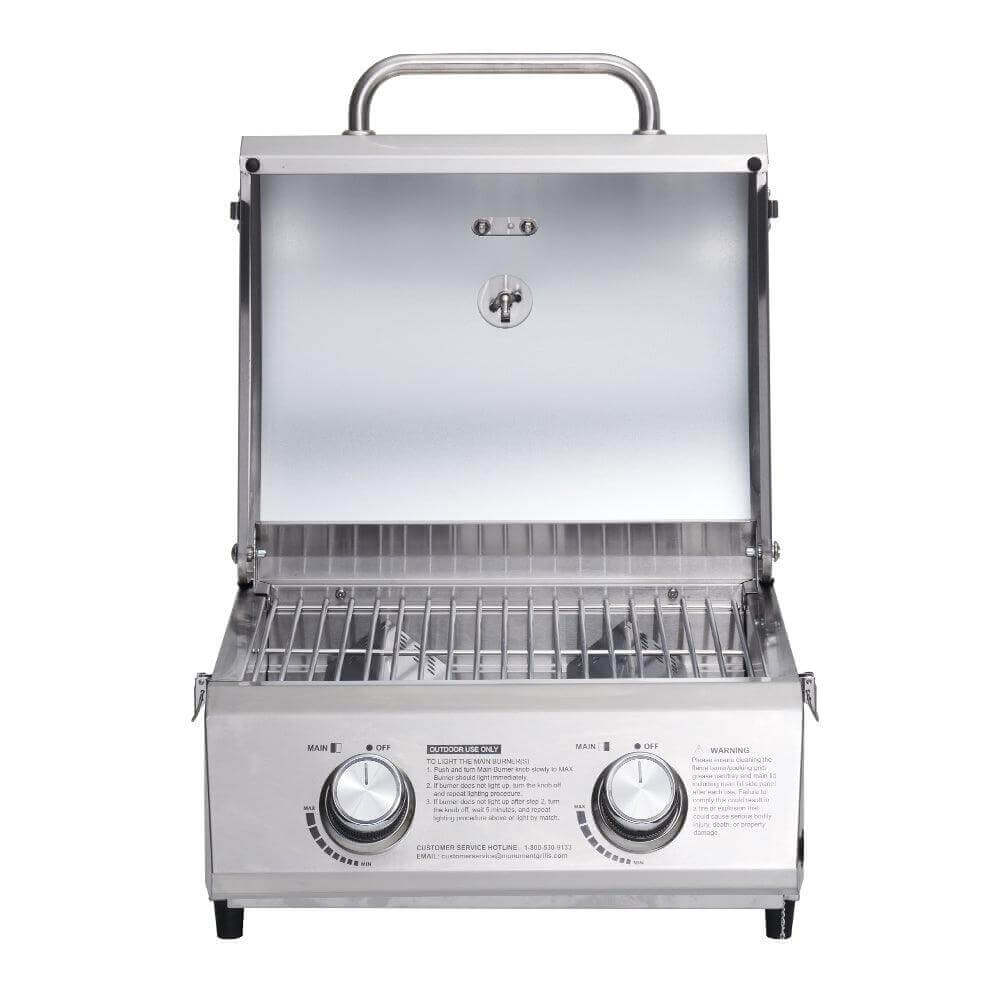 13742 | Stainless Tabletop Propane Gas Grill - SNOODBANGER customs