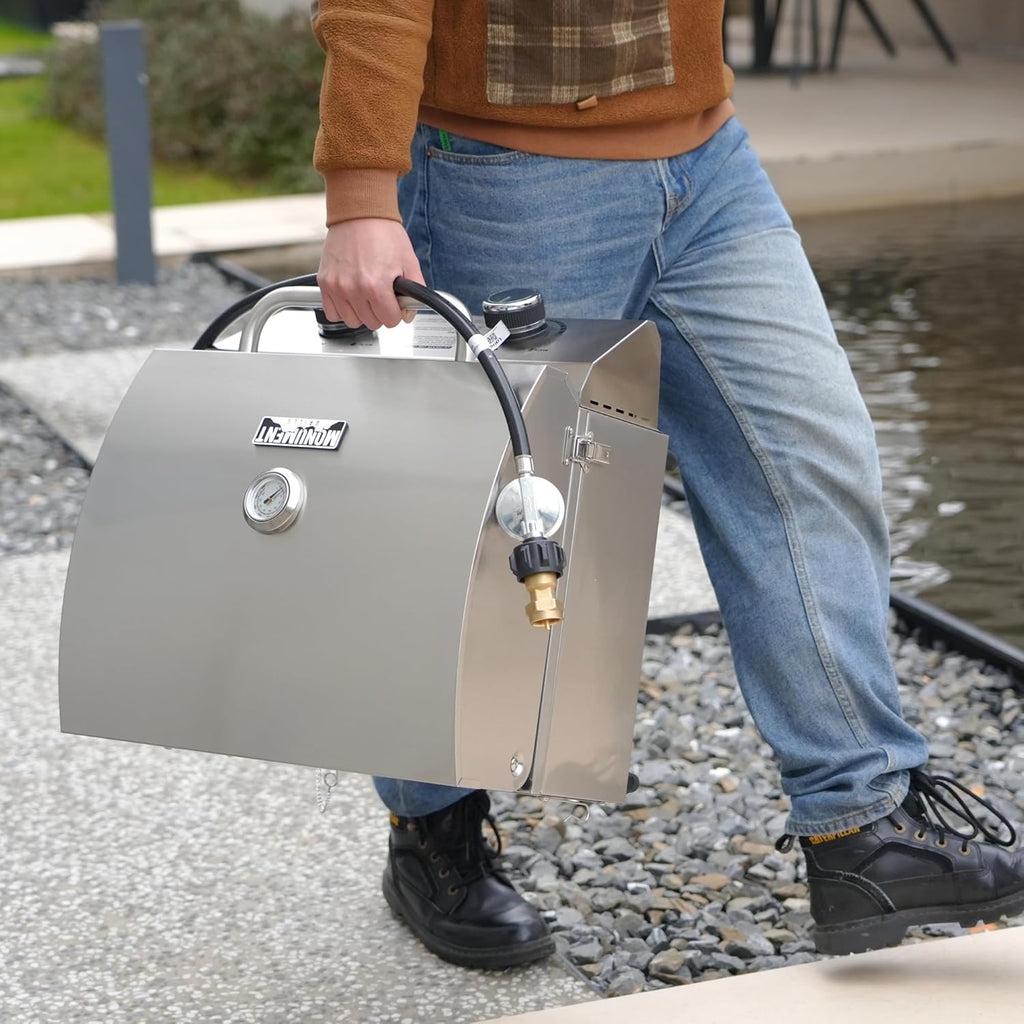 13742 | Stainless Tabletop Propane Gas Grill - SNOODBANGER customs