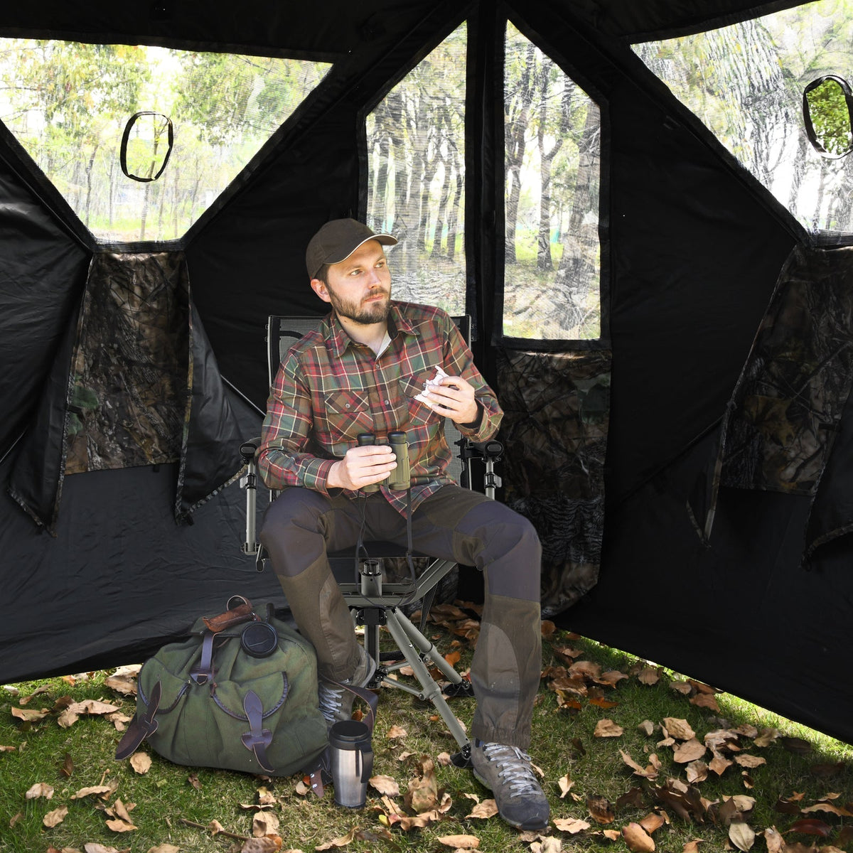 360 Degree Silent Swivel Hunting Chair-Black - SNOODBANGER customs