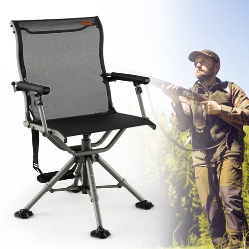 360 Degree Silent Swivel Hunting Chair-Black - SNOODBANGER customs