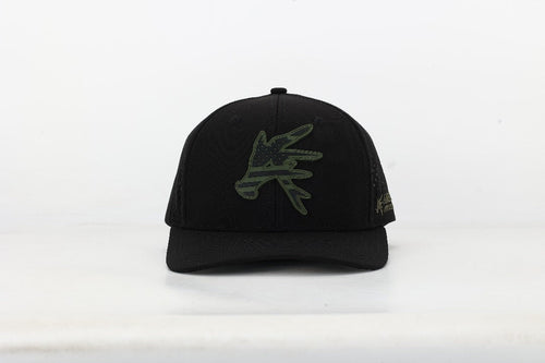 American Antler BLACK Stars and Bars Performance Snapback Hat - SNOODBANGER customs
