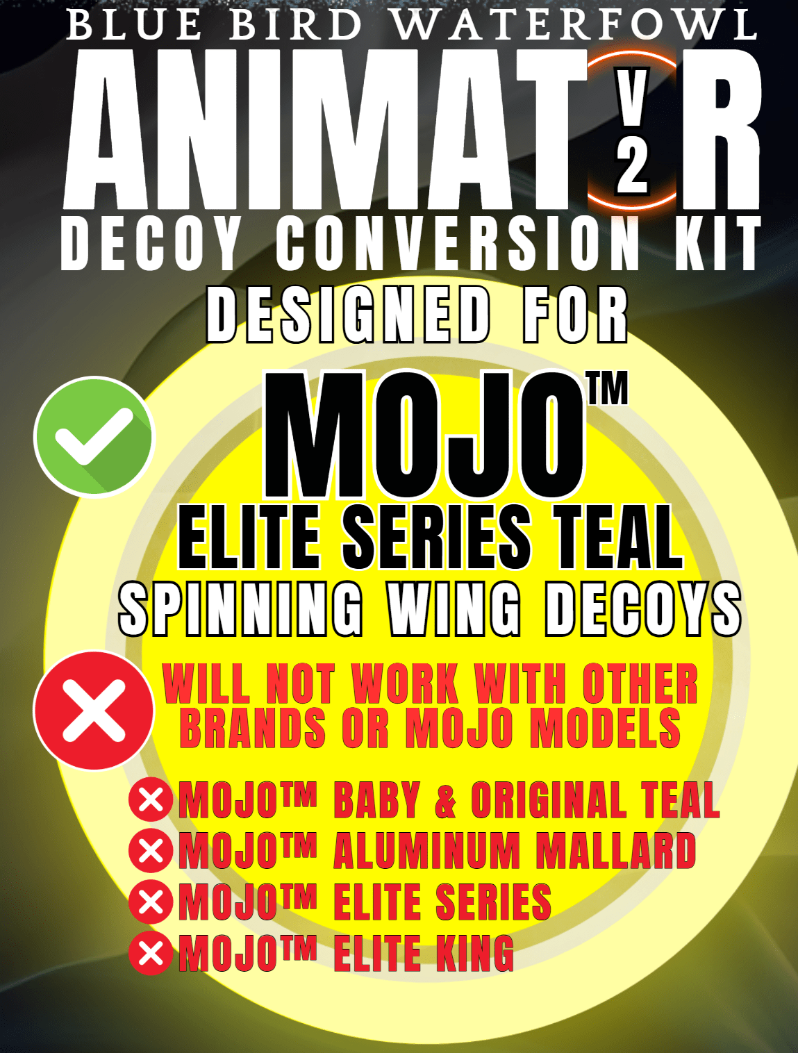 Animator V2 for Mojo Elite Series Teal GWT & BWT - SNOODBANGER customs