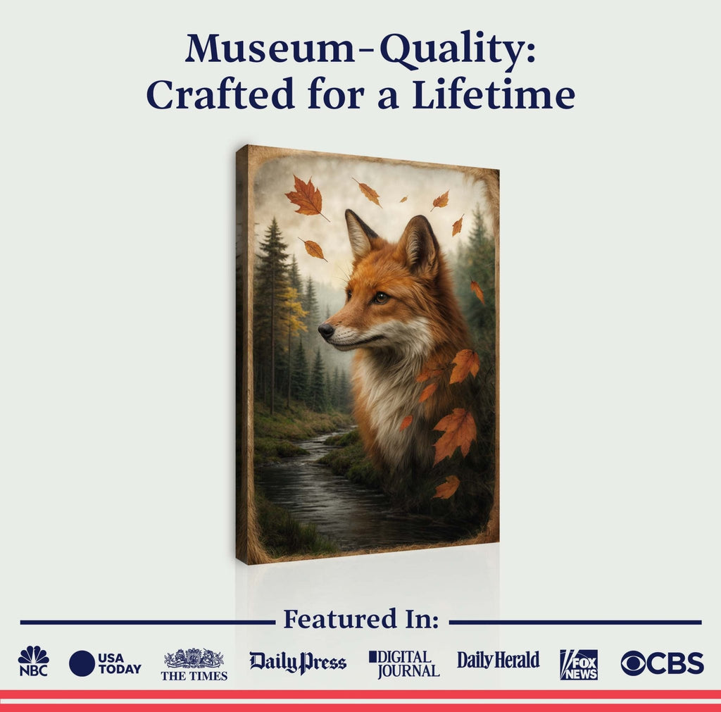 Autumn Fox Double Exposure Wall Art - SNOODBANGER customs