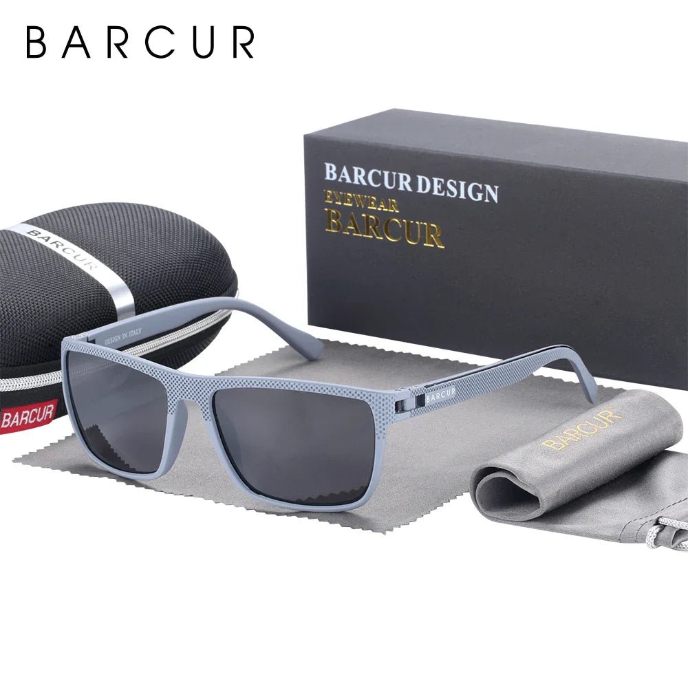 BARCUR Sports Polarized Sunglasses for Men Lightweight TR90 Square Fishing & Travel Eyewear UV400 Protection Men Accessory - SNOODBANGER customs