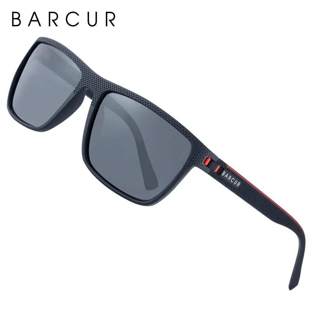 BARCUR Sports Polarized Sunglasses for Men Lightweight TR90 Square Fishing & Travel Eyewear UV400 Protection Men Accessory - SNOODBANGER customs