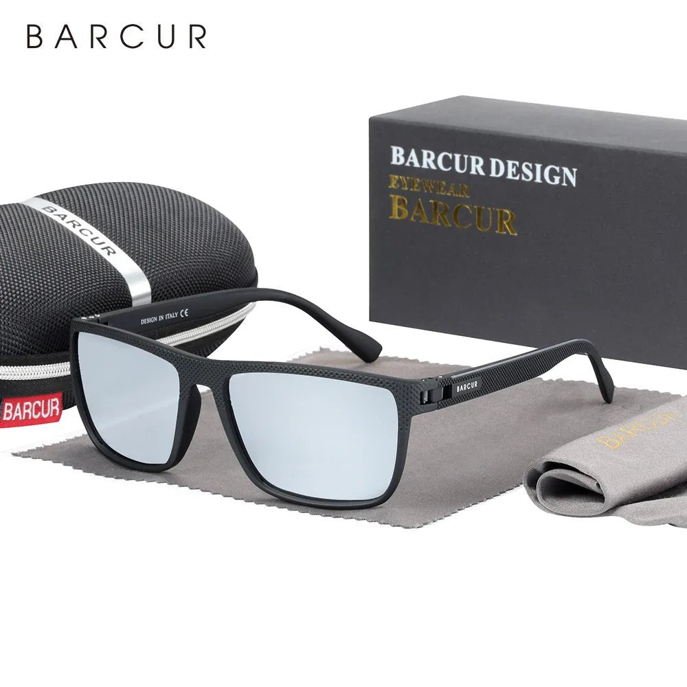 BARCUR Sports Polarized Sunglasses for Men Lightweight TR90 Square Fishing & Travel Eyewear UV400 Protection Men Accessory - SNOODBANGER customs