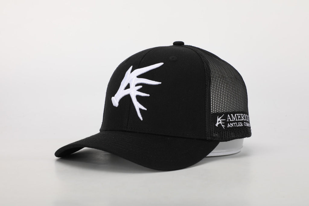 Black Antler Symbol Snapback Hat - SNOODBANGER customs