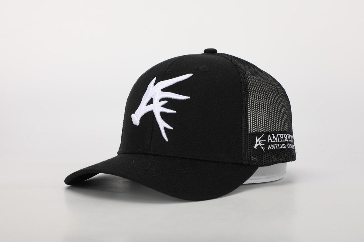 Black Antler Symbol Snapback Hat - SNOODBANGER customs
