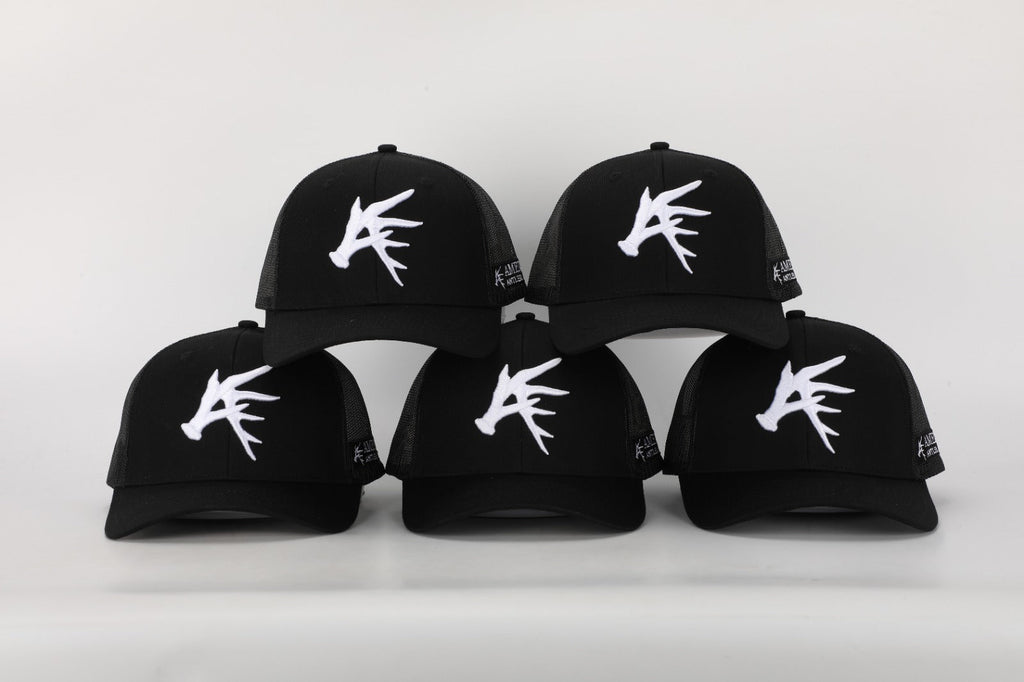 Black Antler Symbol Snapback Hat - SNOODBANGER customs