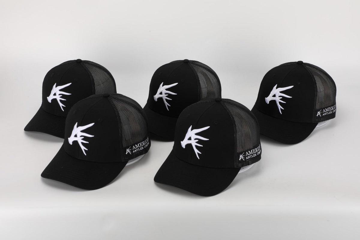 Black Antler Symbol Snapback Hat - SNOODBANGER customs