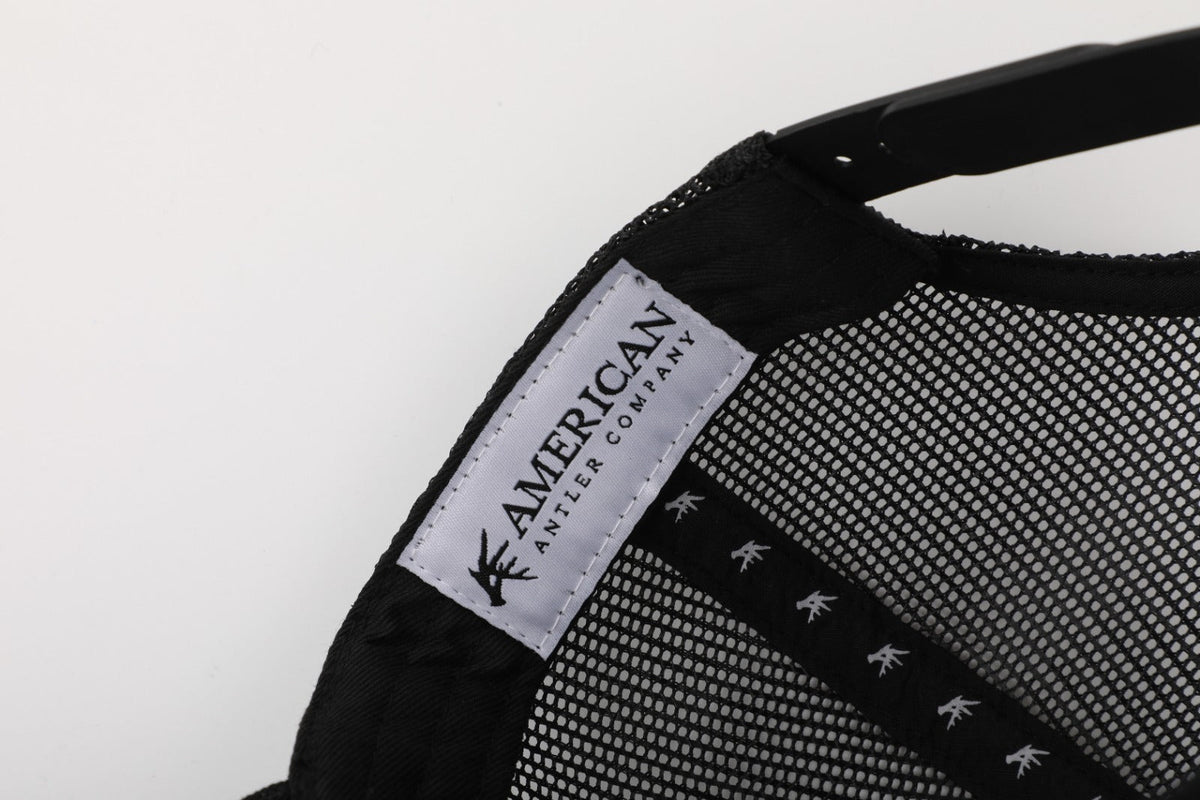 Black Antler Symbol Snapback Hat - SNOODBANGER customs