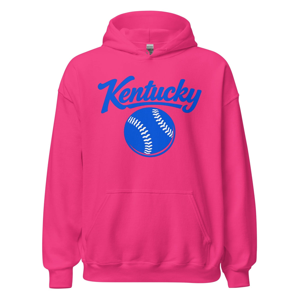 Blue Kentucky Script Softball Hoodie | Classic Pullover Sweatshirt - SNOODBANGER customs