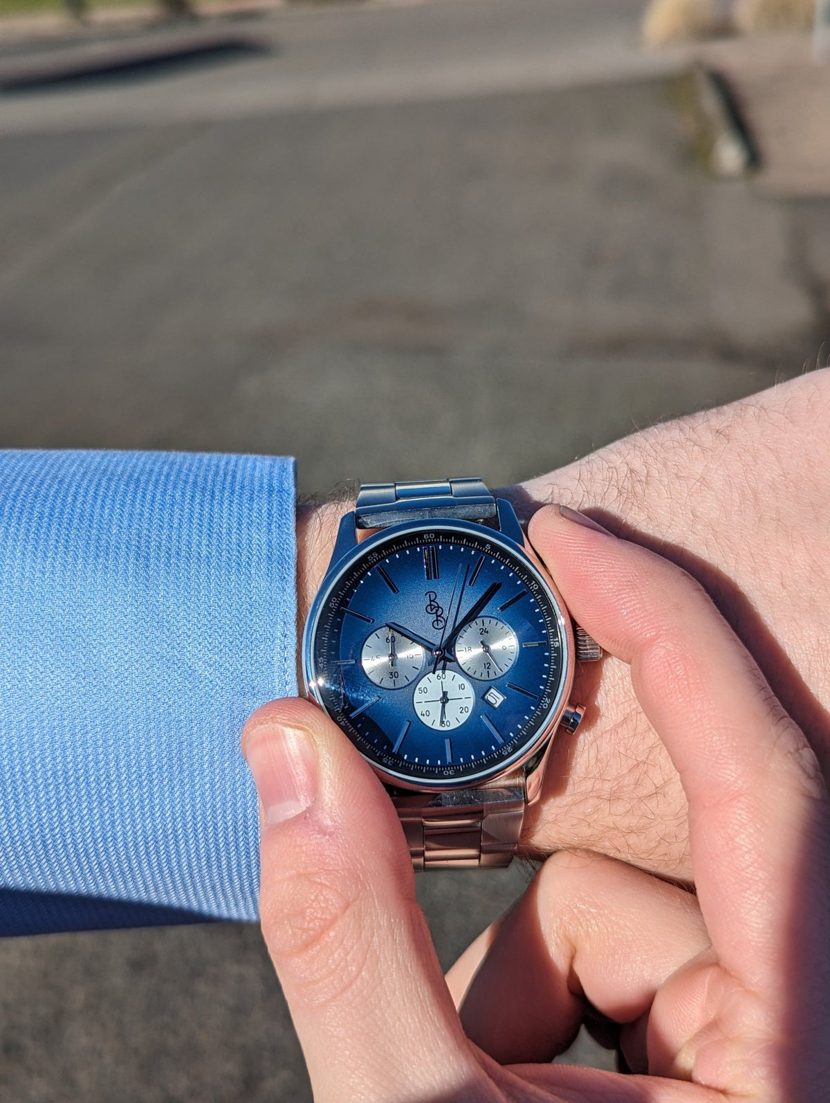 Blue Retro Chronograph - SNOODBANGER customs