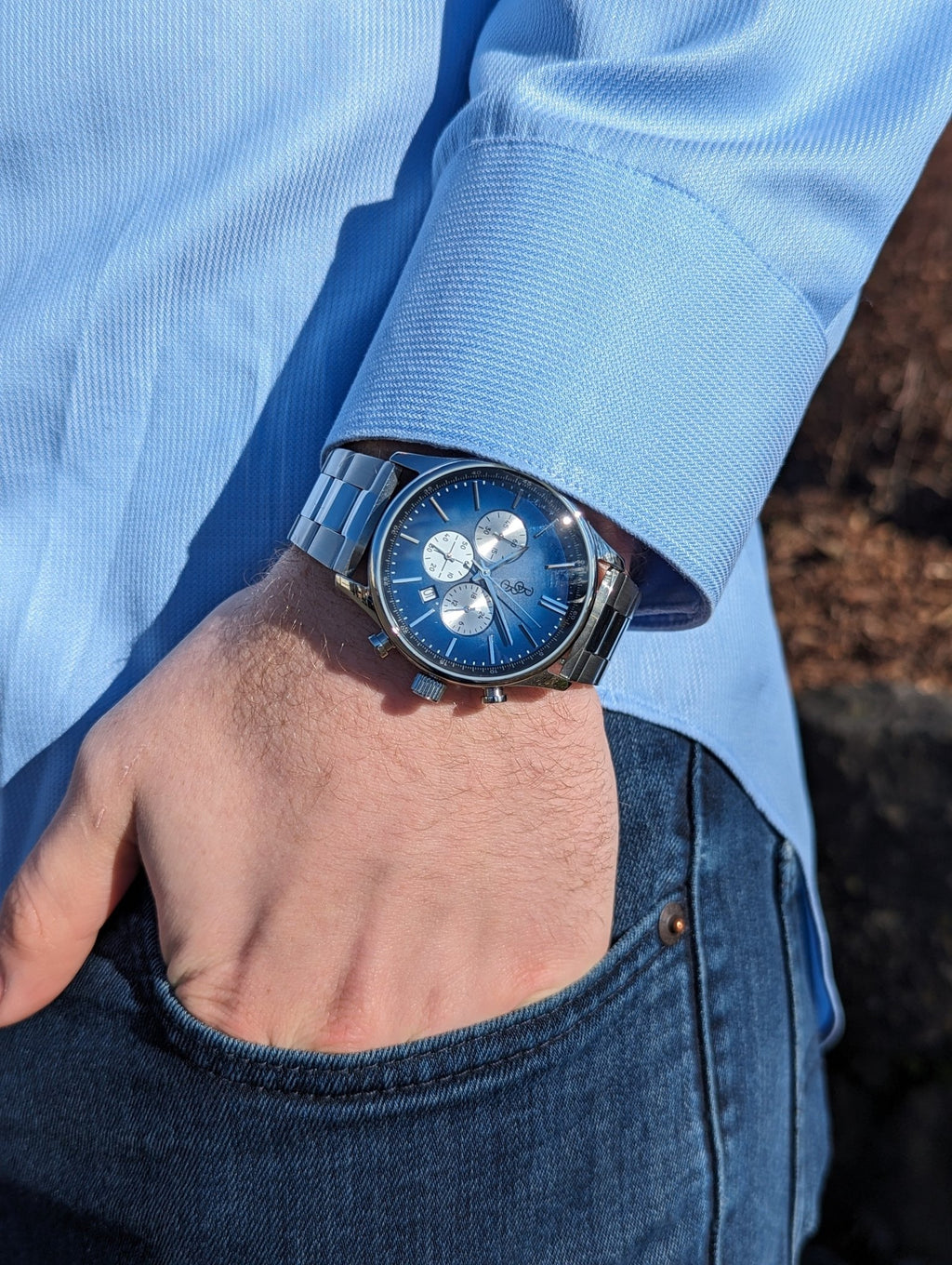 Blue Retro Chronograph - SNOODBANGER customs