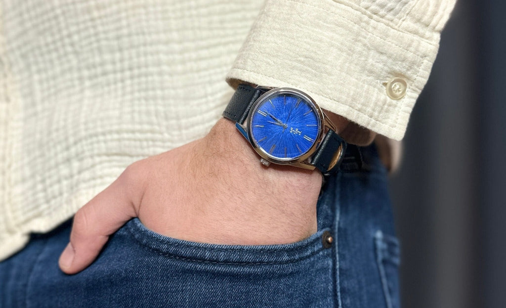 Blue Sunburst Watch - SNOODBANGER customs