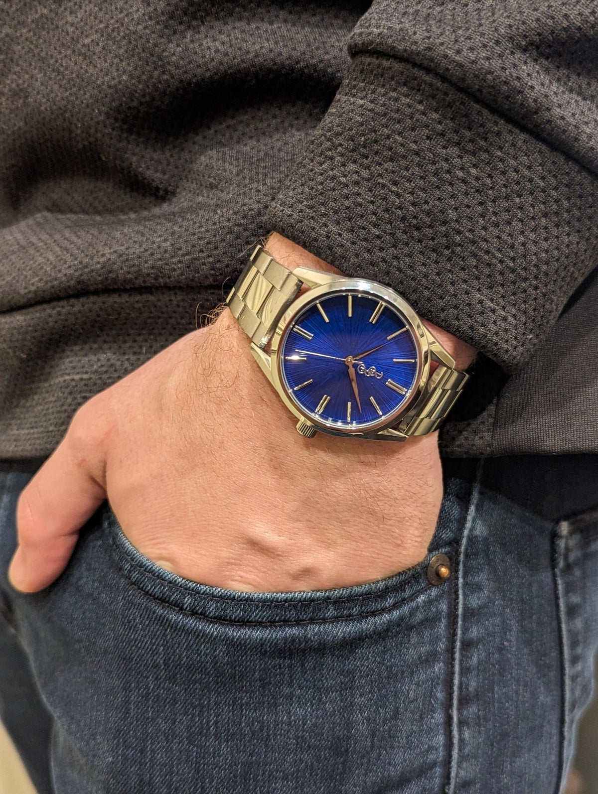 Blue Sunburst Watch - SNOODBANGER customs