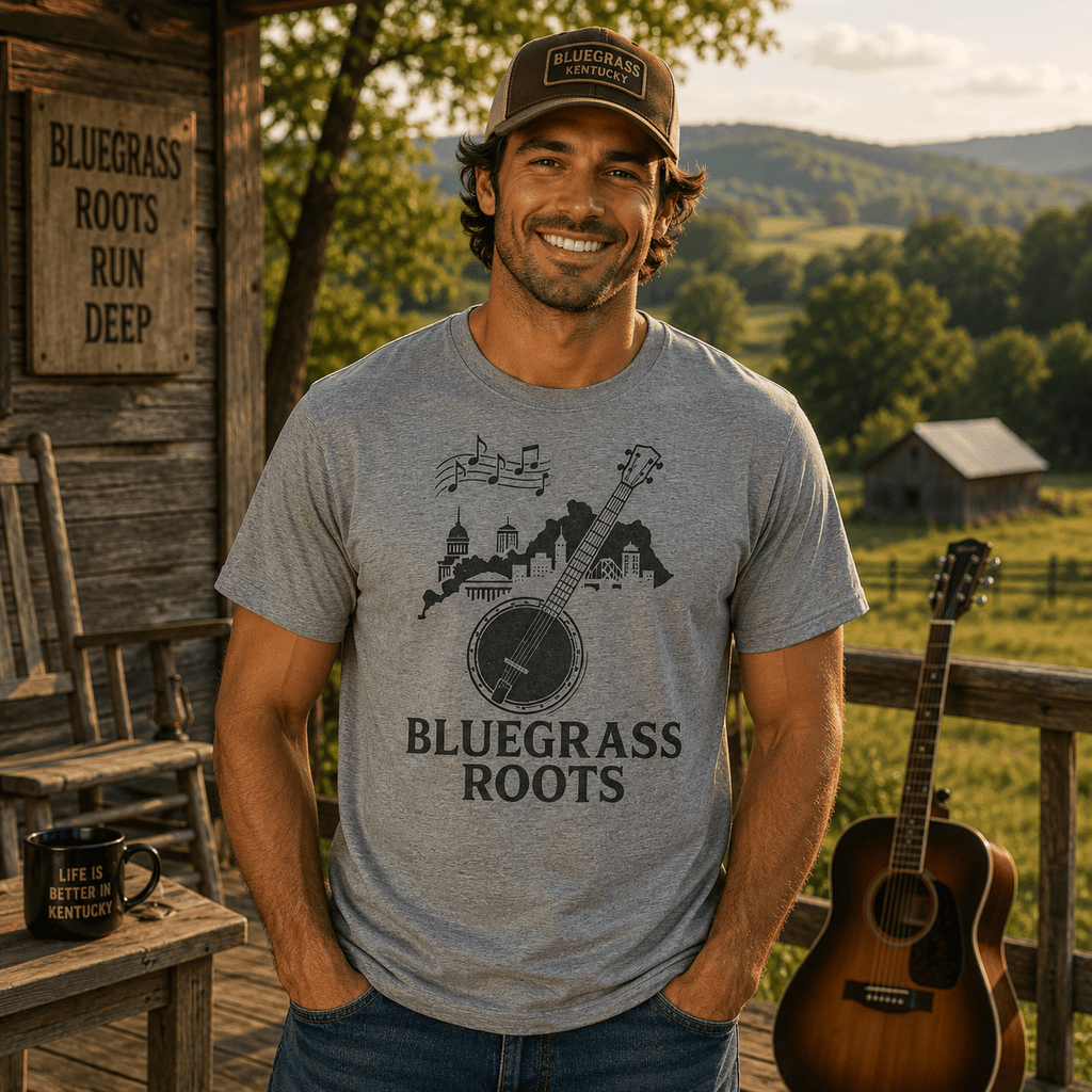 Bluegrass Roots Tee | Kentucky Banjo Music Heritage Shirt | Elite - SNOODBANGER customs