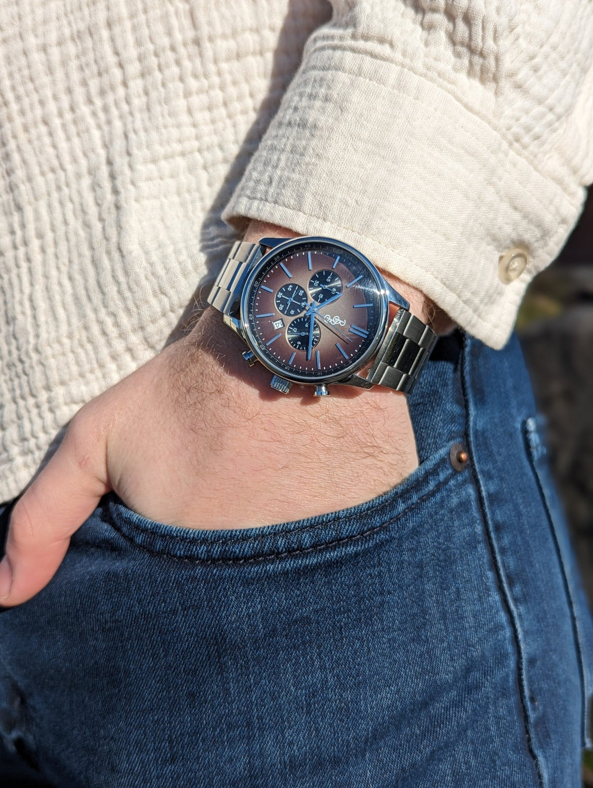 Brown Retro Chronograph - SNOODBANGER customs