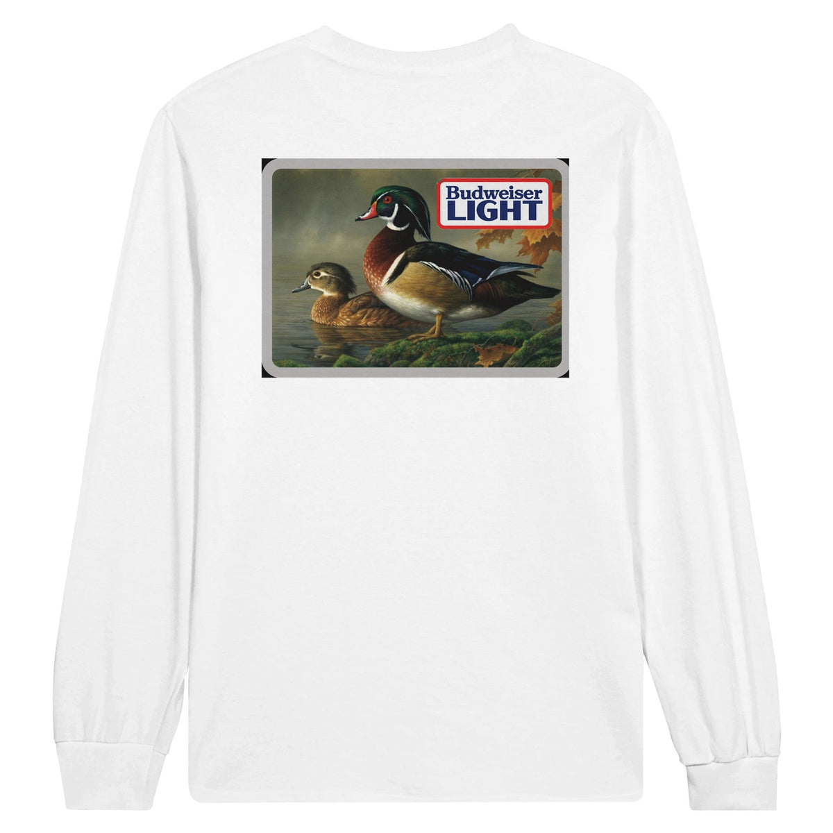 Budweiser light Classic Unisex Longsleeve T-shirt White - SNOODBANGER customs