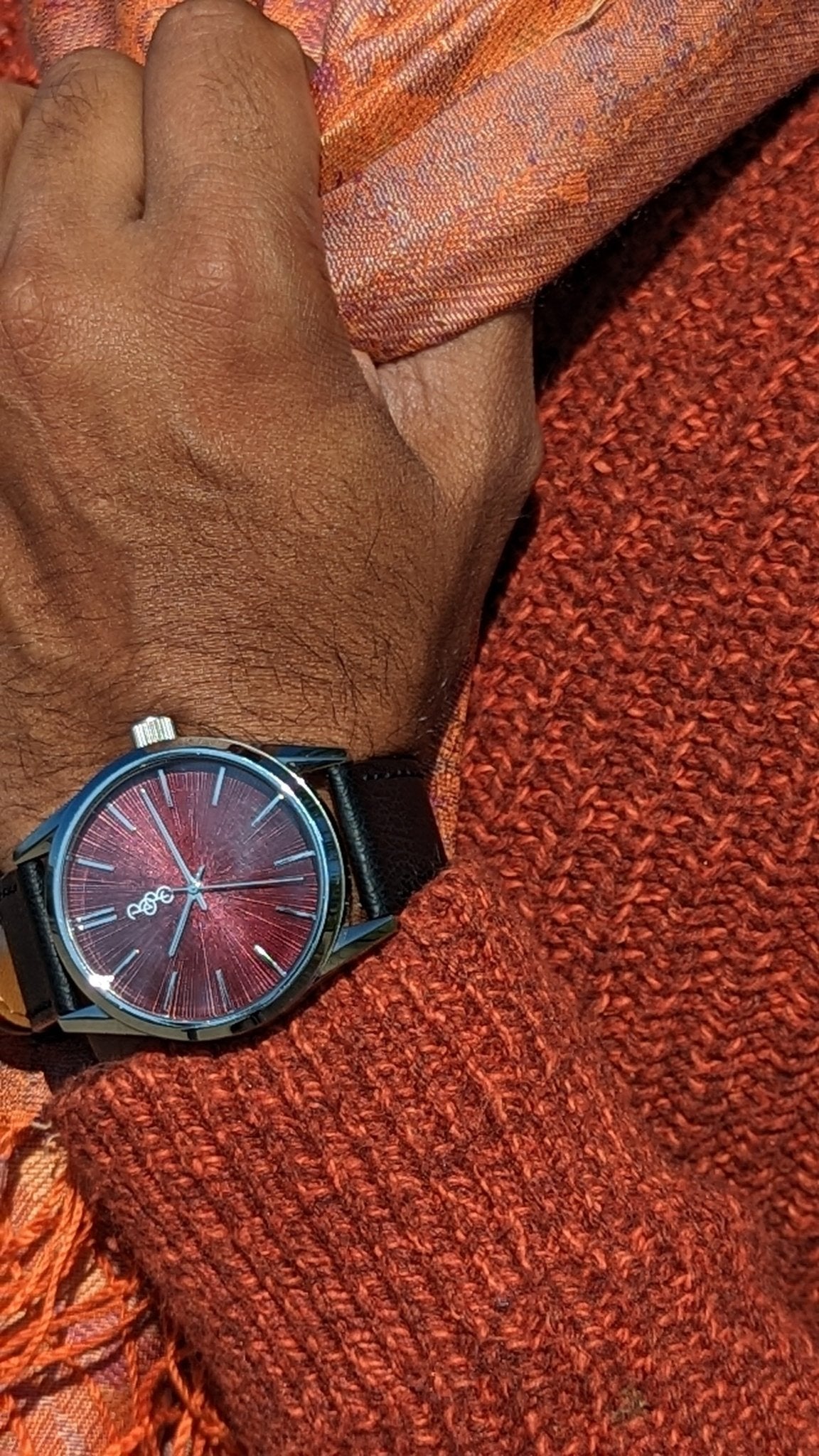 Burgundy Sunburst Watch - SNOODBANGER customs