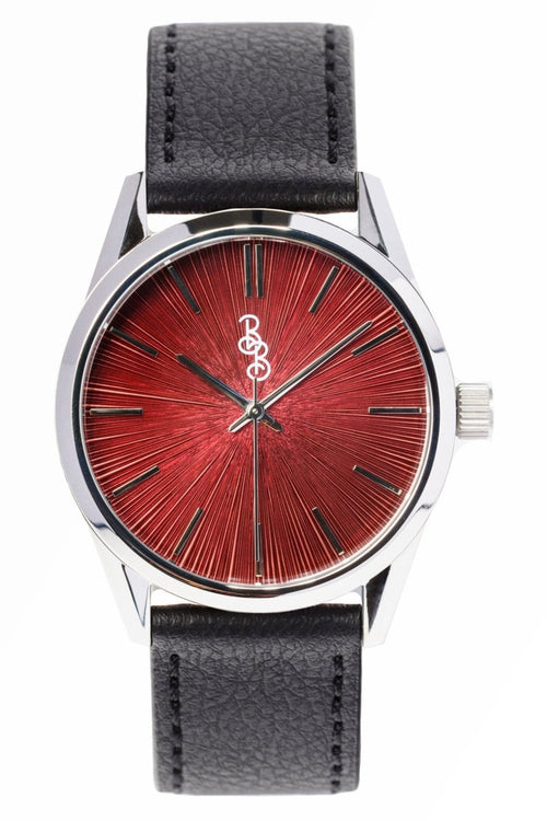 Burgundy Sunburst Watch - SNOODBANGER customs