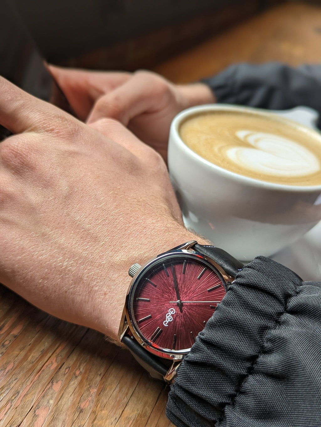Burgundy Sunburst Watch - SNOODBANGER customs