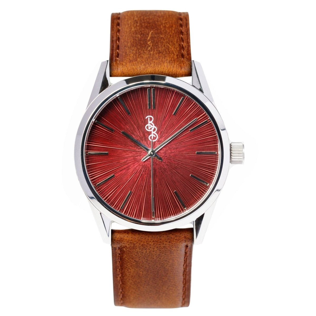 Burgundy Sunburst Watch - SNOODBANGER customs