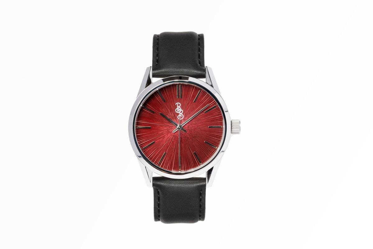 Burgundy Sunburst Watch - SNOODBANGER customs