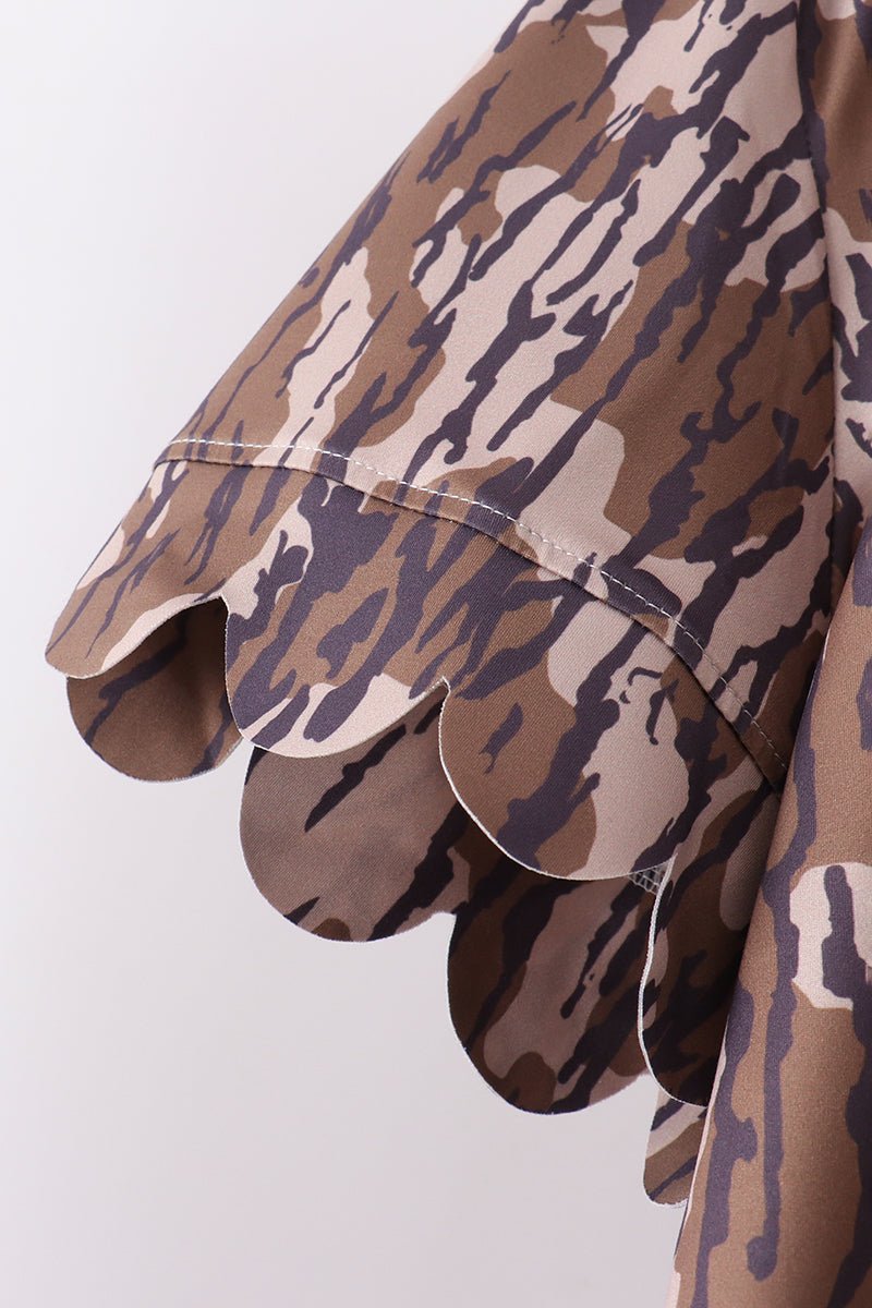 Camouflage scalloped mom&me shorts set - SNOODBANGER customs
