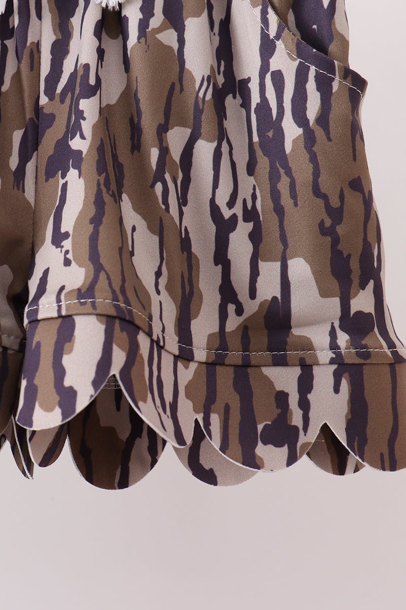 Camouflage scalloped mom&me shorts set - SNOODBANGER customs