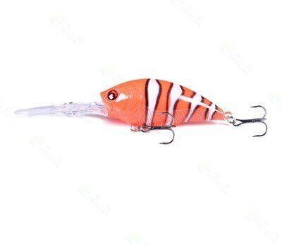 Deep Diver Crankbait (12'+) - Orange Stripes - SNOODBANGER customs