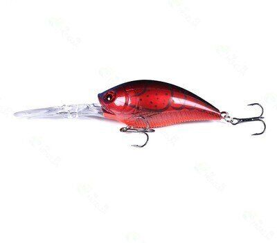 Deep Diver Crankbait (12'+) - Red Craw - SNOODBANGER customs