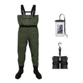 DikaSun Chest Waders with Boots — Lightweight Bootfoot Waders for Men & Women, Duck Hunting & Fly Fishing (US Sizes, Dark Green) - SNOODBANGER customs