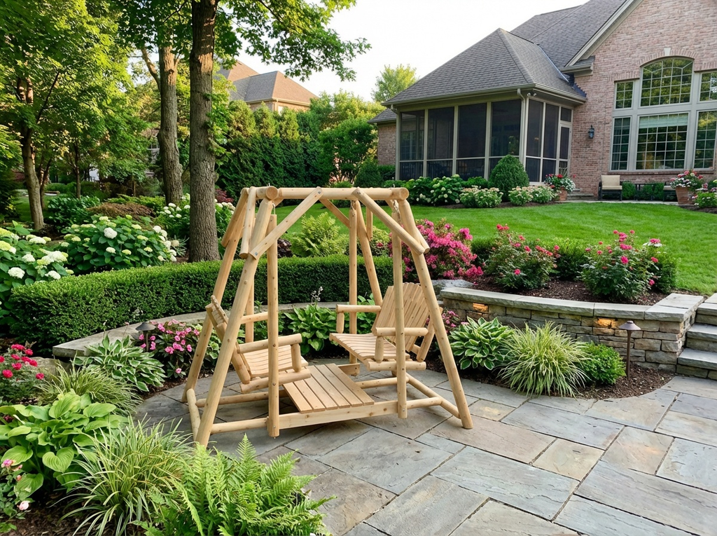 Double Benches Swing for Patio - SNOODBANGER customs
