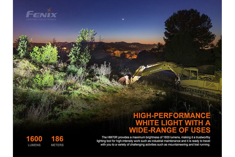 Fenix HM70R Rechargeable LED Headlamp - 1600 Lumens - SNOODBANGER customs