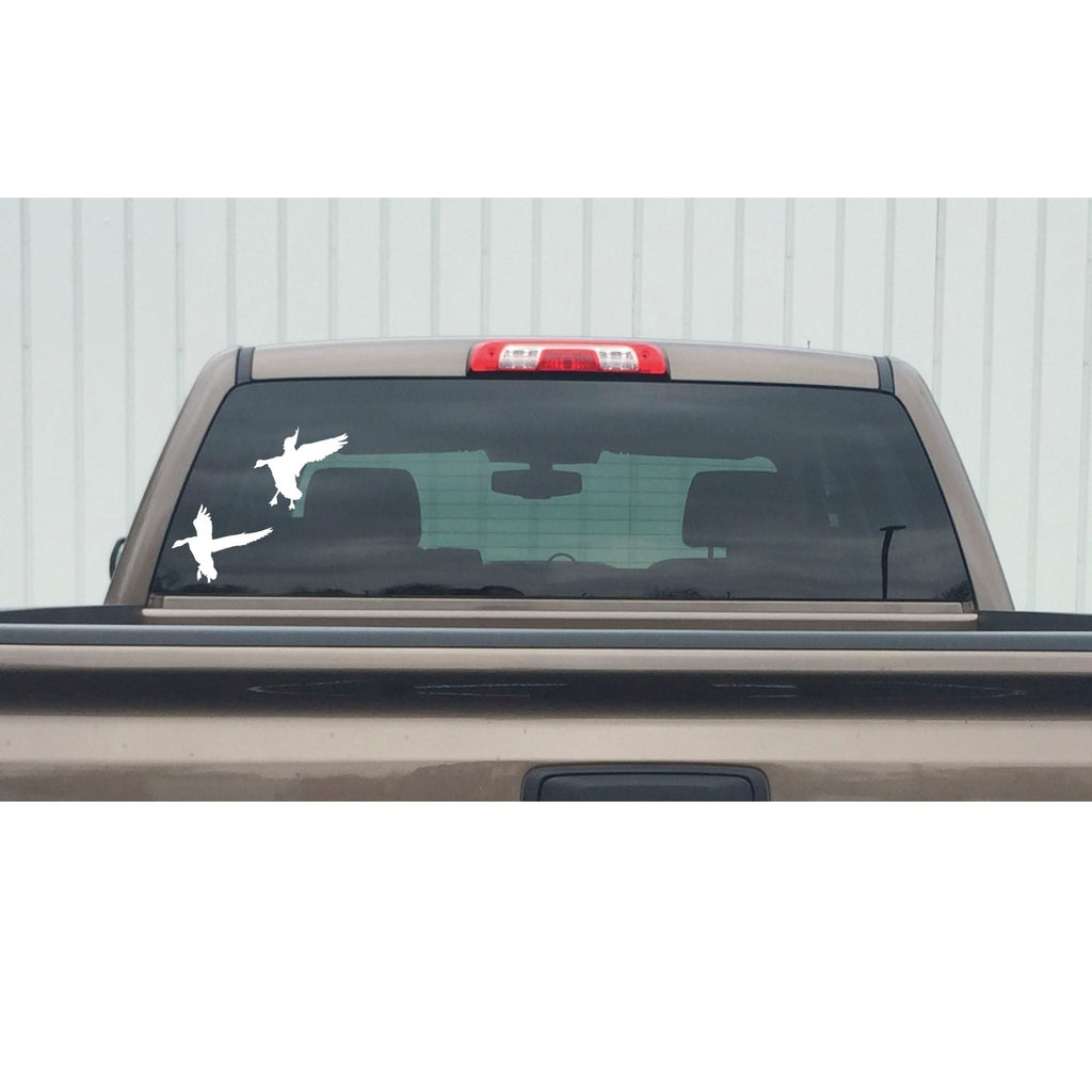 Geese Landing in Spread Window Decal - Geese Landing in Spread Window Sticker - 7611 - SNOODBANGER customs