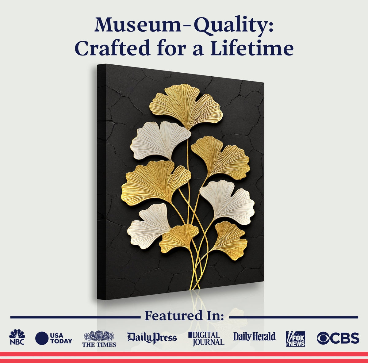Golden Ginkgo Wall Art - SNOODBANGER customs