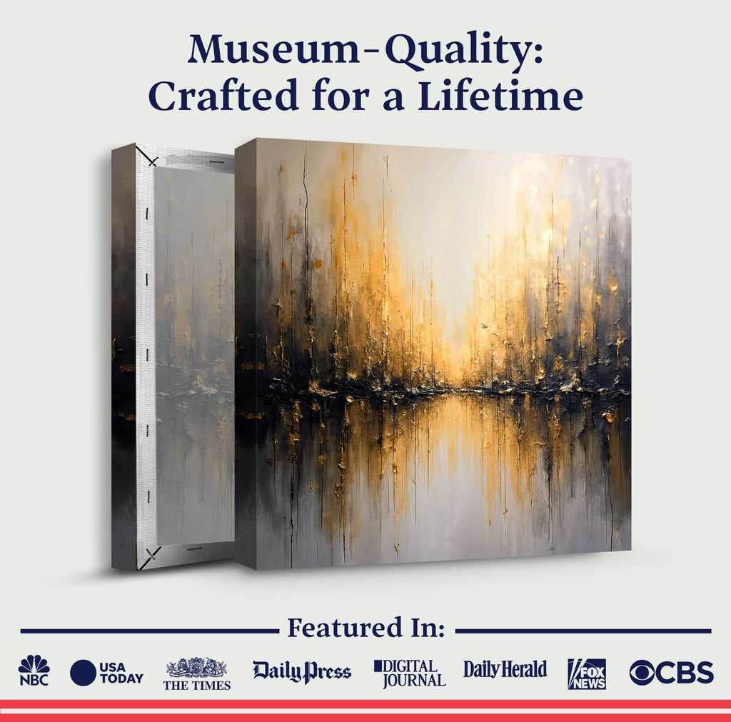 Golden Reflections Abstract Wall Art - SNOODBANGER customs