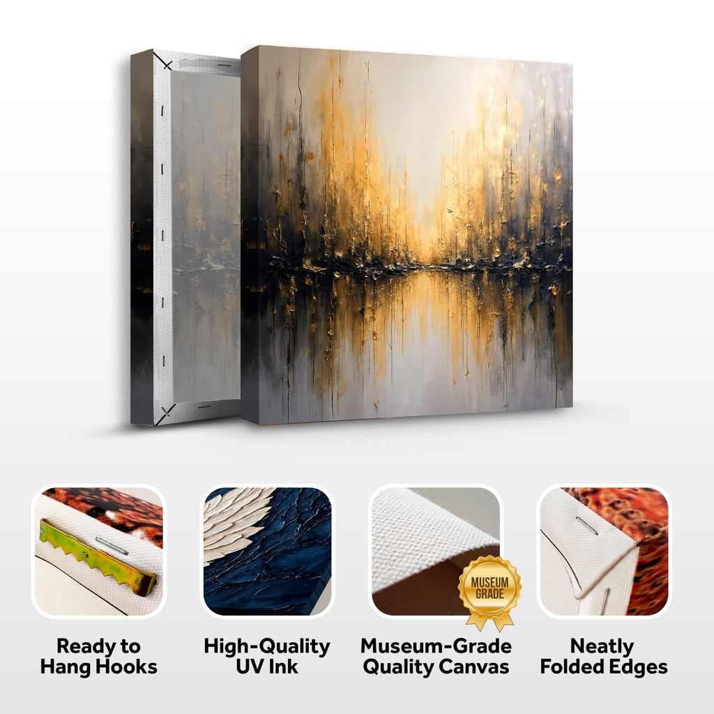 Golden Reflections Abstract Wall Art - SNOODBANGER customs