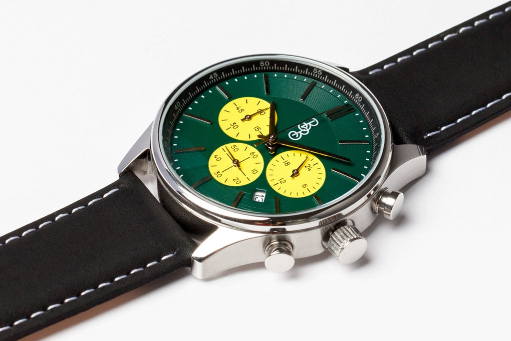 Green and Yellow Chronograph - SNOODBANGER customs
