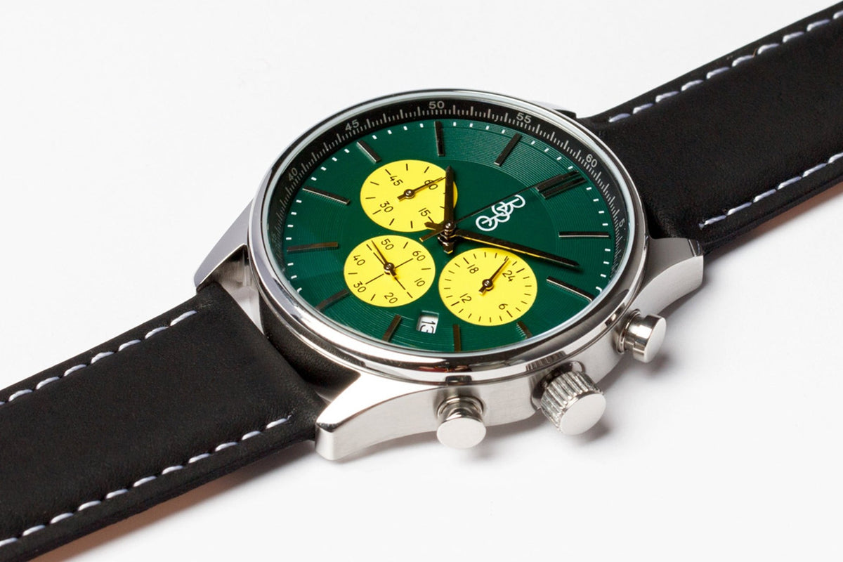 Green and Yellow Chronograph - SNOODBANGER customs