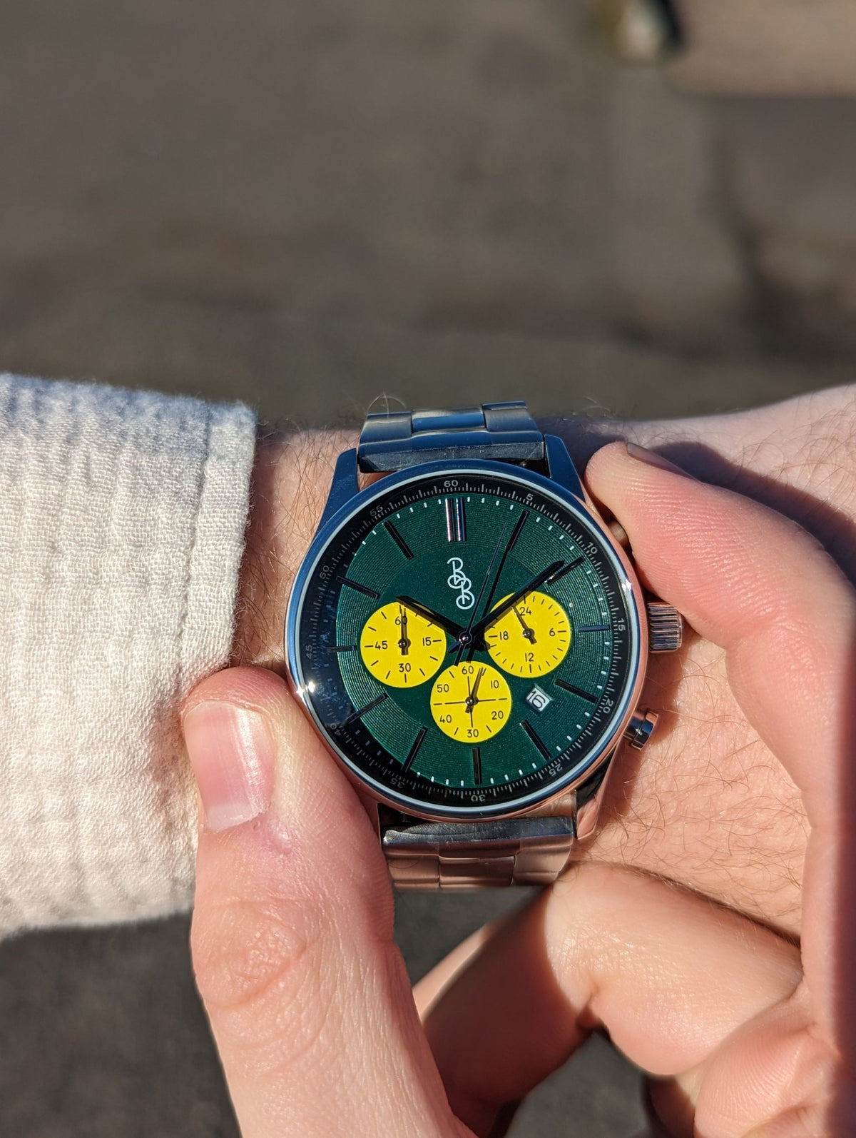 Green and Yellow Chronograph - SNOODBANGER customs