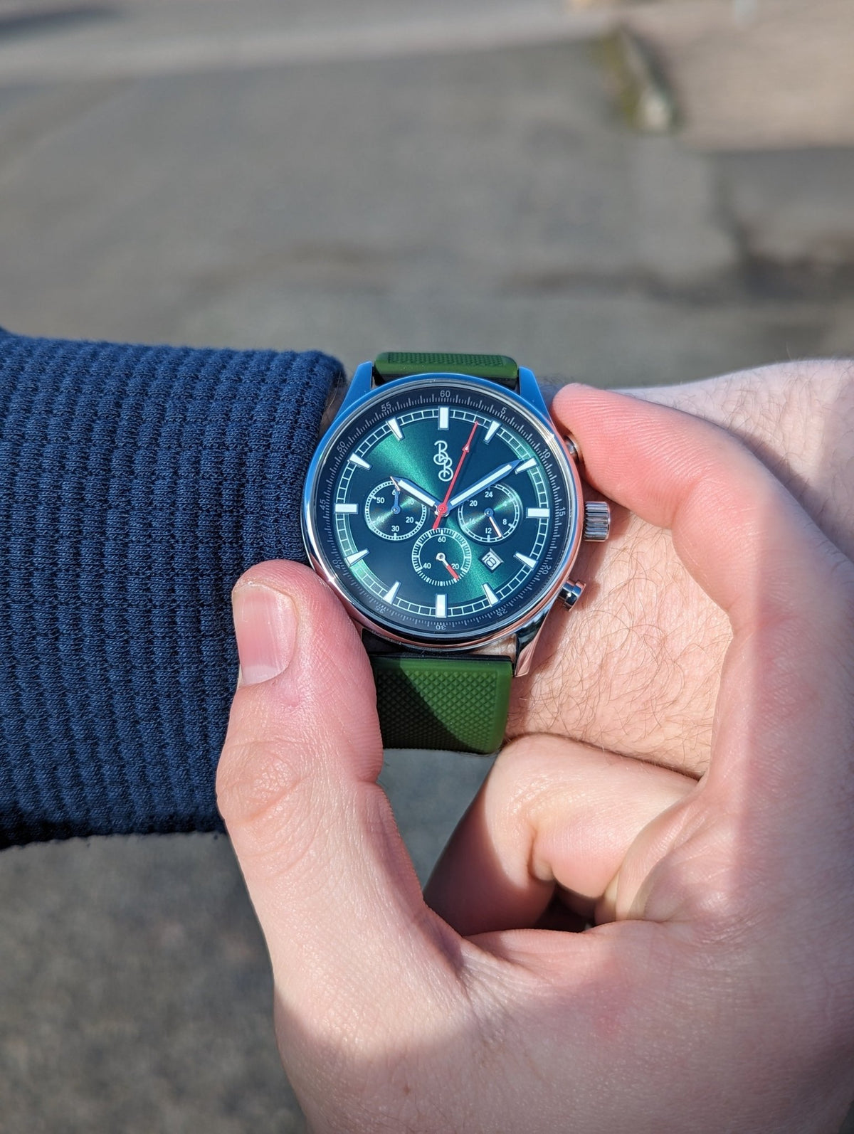 Green Sport Chronograph - SNOODBANGER customs