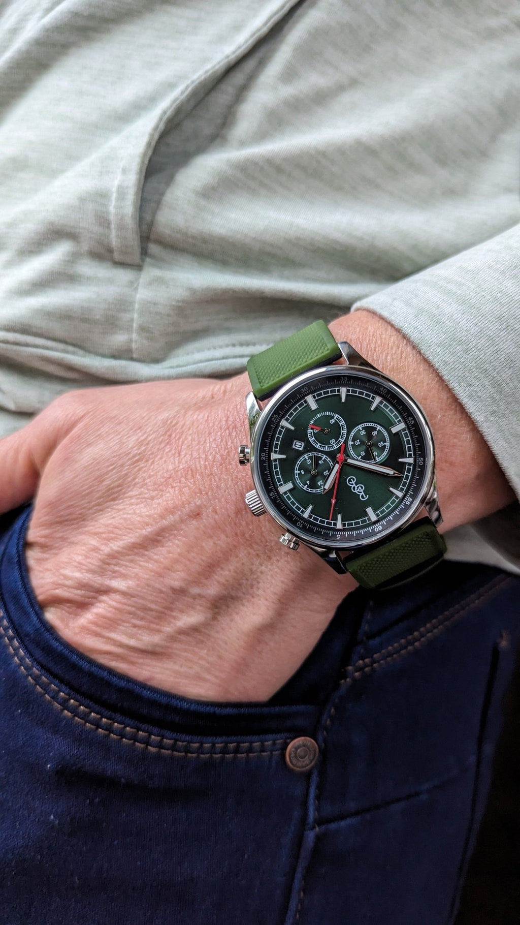 Green Sport Chronograph - SNOODBANGER customs
