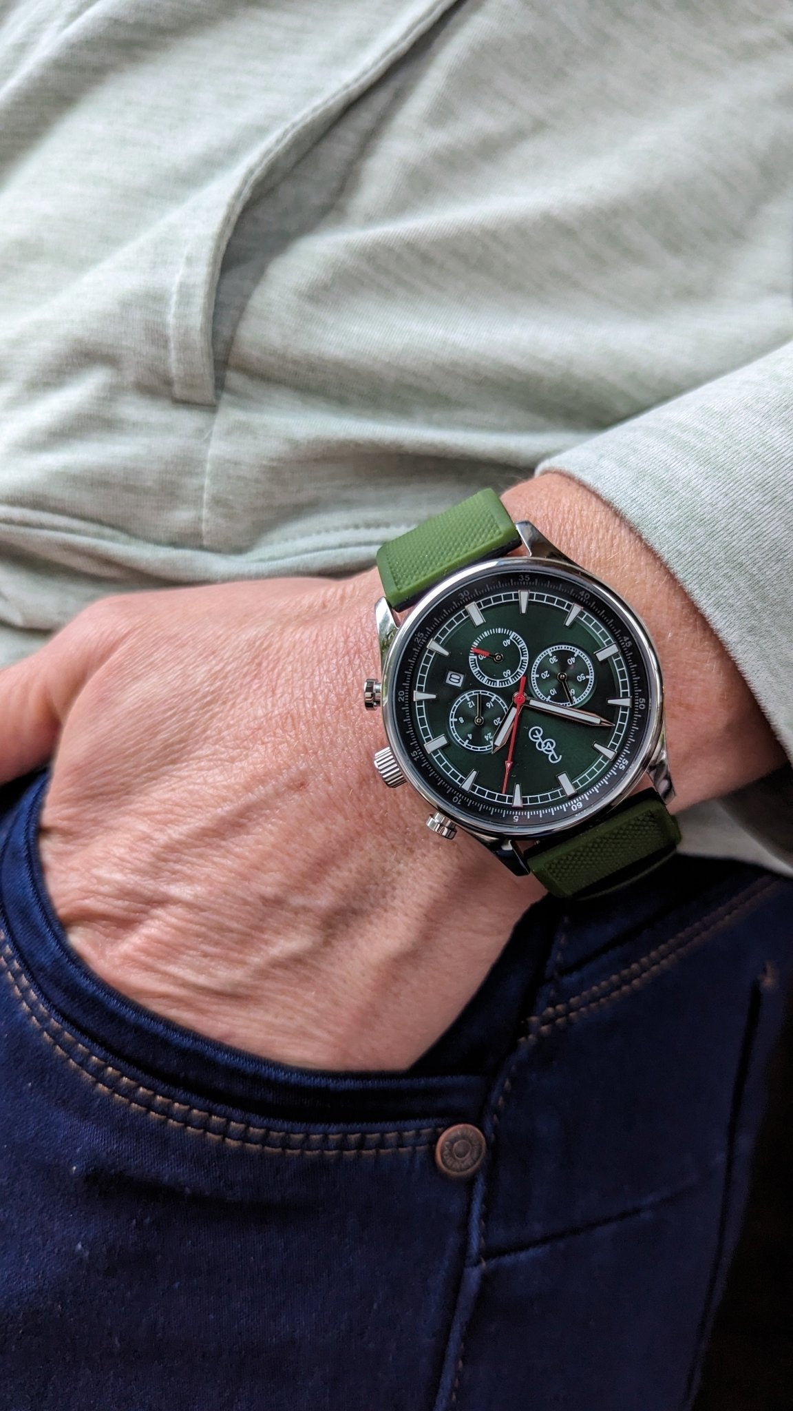 Green Sport Chronograph - SNOODBANGER customs