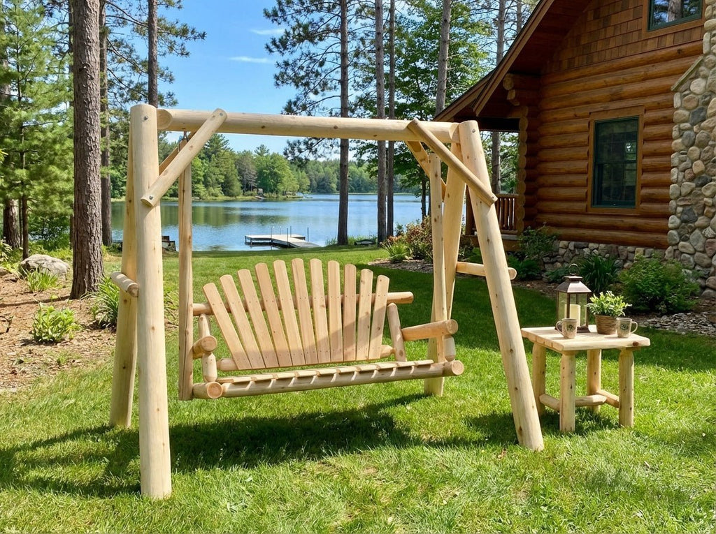 Handcrafted Patio Wooden Swing - SNOODBANGER customs