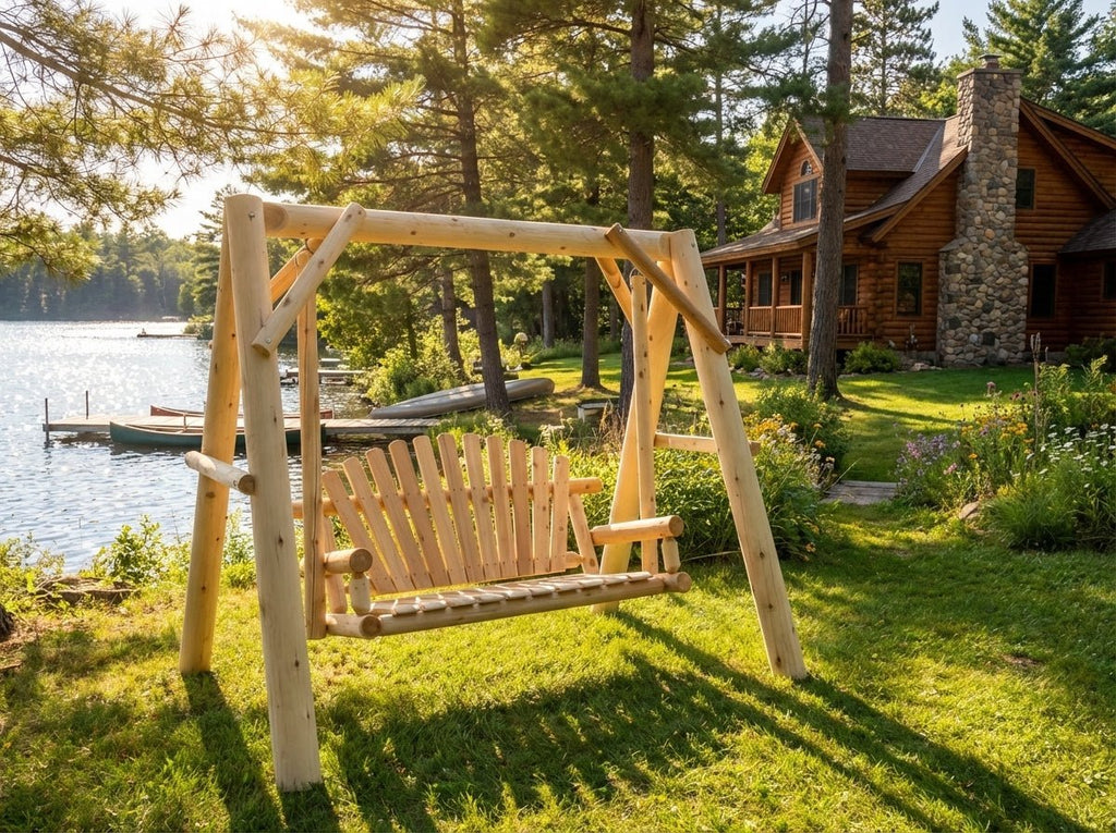Handcrafted Patio Wooden Swing - SNOODBANGER customs