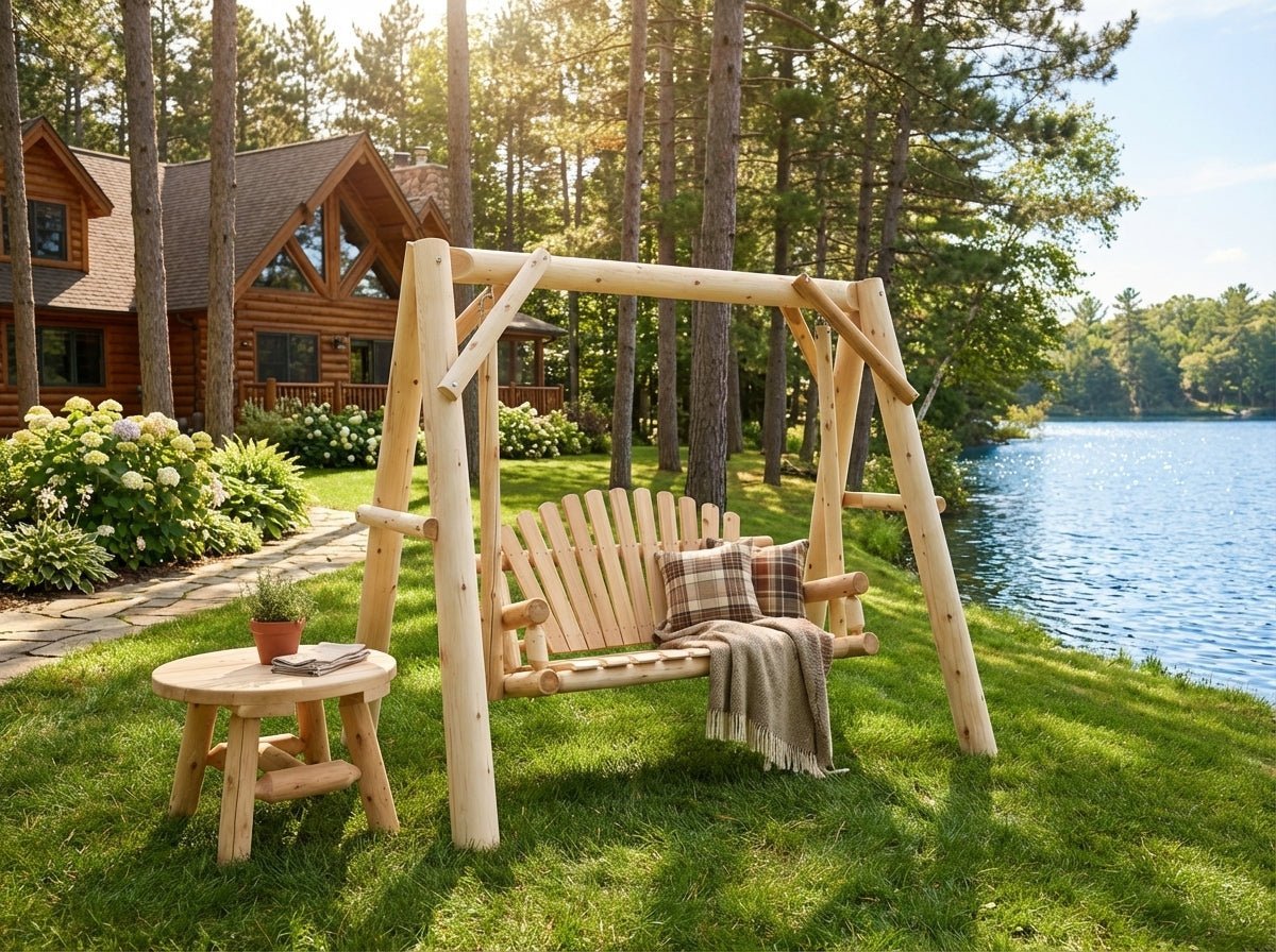 Handcrafted Patio Wooden Swing - SNOODBANGER customs