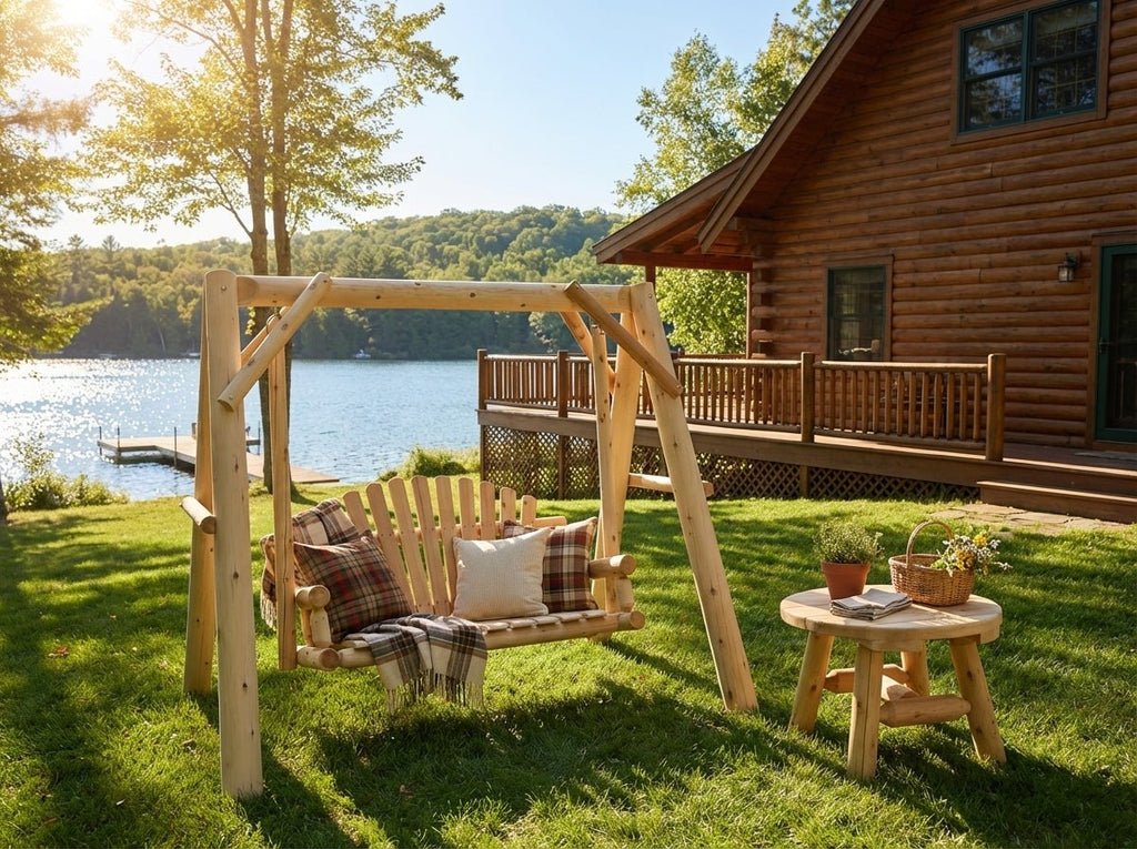 Handcrafted Patio Wooden Swing - SNOODBANGER customs